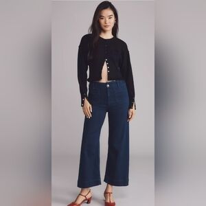 Women's Maeve The Collete High Rise Wide Leg Jeans, Dark Denim,Size 26, Preowned